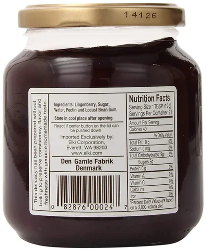 Vista 2 de Elki's Gourmet Scandinavian Delights Fruit Spread, arándano rojo, 13.4 onzas