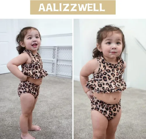 Vista 2 de Aalizzwell Traje de baño de dos piezas para niña pequeña