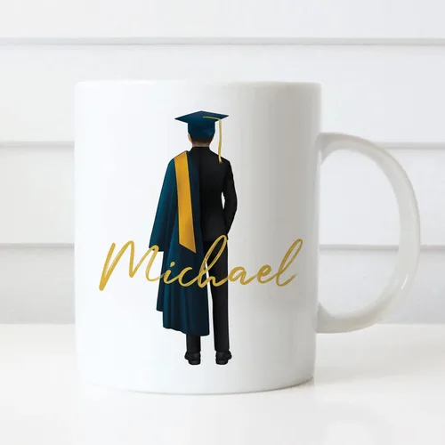Vista 3 de Taza de graduación personalizada, información nutricional para graduados, clase de 2024, regalo de graduación para hombres y hombres, escuela