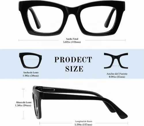Vista 3 de Reading Glasses for women-3Pack Blue Light Blocking Computer Readers with Spring Hinge Fashion Eyeglasses