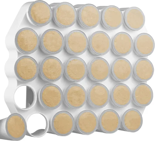 Vista 6 de Storage Theory Soporte de pared de plástico para café con capacidad para 28 unidades, para café o té, soporte de pared (blanco)
