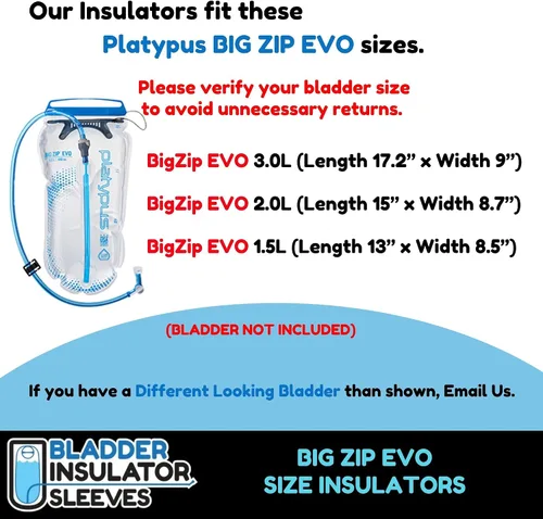 Vista 3 de Las fundas aislantes de vejiga son compatibles con los depósitos Platypus Big Zip EVO. Aísla tu vejiga de agua en esos días fríos o calurosos.