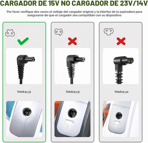 Vista 3 de Cargador de 15 V compatible con Black and Decker Dustbuster cargador de mano de repuesto para aspiradora Negro