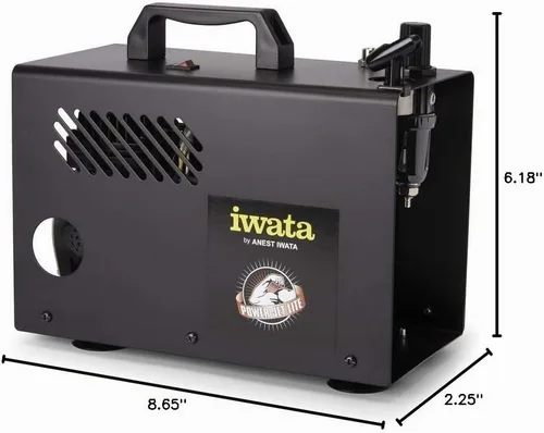 Vista 3 de Iwata -Medea Studio Series Power Jet Lite Compresor de aire de doble pistón
