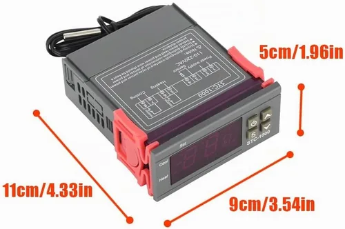 Vista 7 de Controlador digital de temperatura, termostato de control de temperatura, sensor de temperatura, interruptor de control centígrado eléctrico
