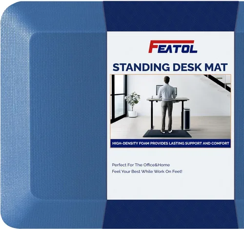 Vista 13 de FEATOL Tapete antifatiga para estar de pie, 9/10 extra grueso, ergonómico, de pie, cómodo tapete de espuma viscoelástica para estar de pie en casa