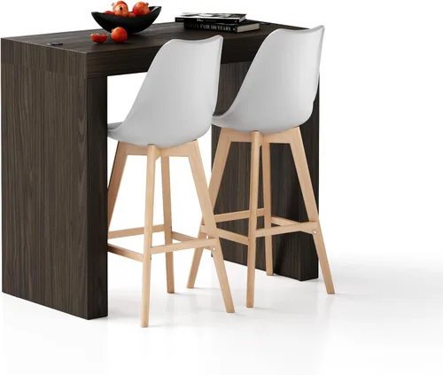 Vista 15 de Mobili Fiver Evolution - Mesa alta de bar de cocina fabricada en Italia Ahorra Espacio, Mesa de altura de mostrador montada en la pared para 1