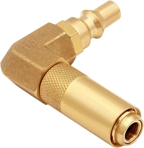 Vista 3 de Uenede Codo de conversión de propano RV LP de latón macizo de 1/4 de pulgada para Blackstone 17"/22" portátil de gas propano de mesa de camping