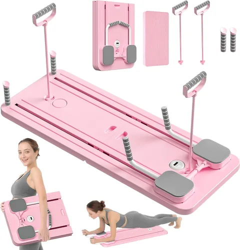 Vista 8 de JANUA Pilates Board - Pilates Reformer Set, Multi-Purpose Foldable Pilates Reformer Board for Home, 5 in 1 Pilates Sliding Board