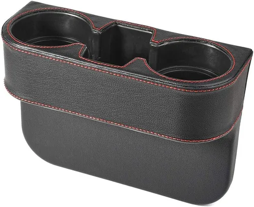 Vista 7 de BEIGE Organizador Multifuncional de Portavasos para Automóvil Organizador de Asiento de Automóvil Rellenador de Espacios Almacenamiento de Botellas