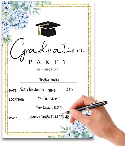 Vista 4 de FujLoy 20 tarjetas con sobres, invitaciones para fiestas de graduación 2026, 2026 para universidad, escuela secundaria, celebración de graduación