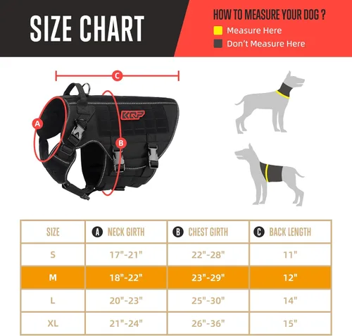 Vista 4 de Arnés táctico para perro, arnés para perro sin tirones, chaleco militar para perro con clips de metal ajustables, arnés reflectante para perros