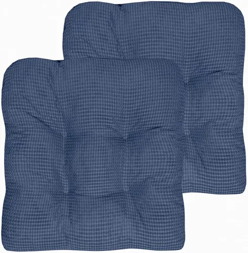 Vista 34 de Sweet Home Collection - Cojín de espuma de memoria triturada para silla premium, con capitoné, parte trasera de goma antideslizante con micropuntos
