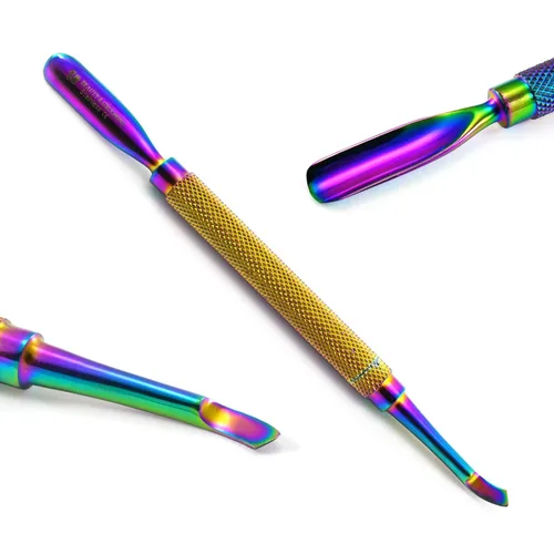 Vista 4 de Kit de manicura y pedicura profesional de 5 piezas, multicolor, empujador de cutículas, pinzas, pinzas, pinzas, pinzas, varita mágica
