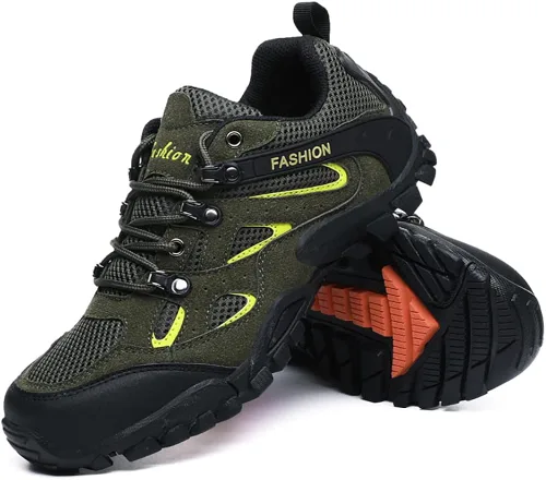 Vista 2 de Succttssful Zapatos de senderismo para hombre, impermeables, ligeros, para exteriores, de caña baja, para senderismo, entrenamiento, montañismo