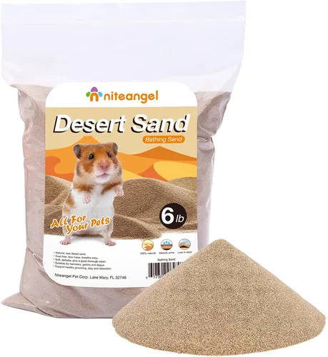 Vista 11 de Niteangel Baño de Arena del Desierto para Hámster Baño Sin Polvo o Arena para Baño de Hámster, Chinchillas, Jerbos, Ratones, Degu u Otras Mascotas