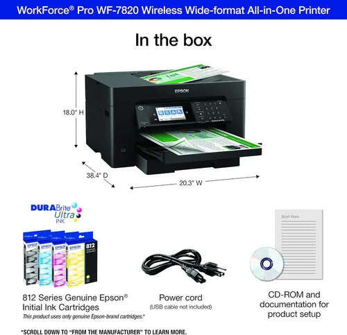 Vista 5 de Epson Workforce Pro WF-7820 Impresora inalámbrica de inyección de tinta