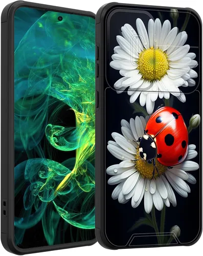 Vista 227 de Funda para Galaxy A16 5G con cubierta para cámara deslizante, resistente de doble capa, híbrida, a prueba de golpes, funda protectora resistente
