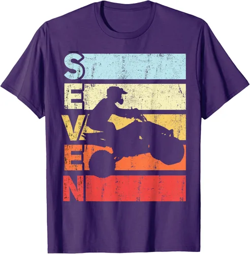 Vista 67 de ATV 7th Birthday Party ATV 4 Wheeler - Camiseta de cumpleaños temática cuádruple Negro
