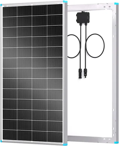 Vista 12 de Renogy Panel Solar de 50 W 12 V, Cargador de Módulo PV Monocristalino de Alta Eficiencia de 50 W para Techo de Casa Rodante, Marina, Granja, Batería
