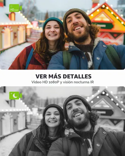 Vista 6 de MUBVIEW - Timbre con cámara de puerta inalámbrico con timbre, timbre de video - sin suscripción, cambiador de voz, personalización de zonas