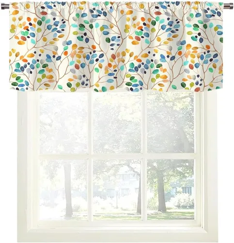 Vista 57 de Cortinas de cocina de estilo granja occidental con bolsillo para cortinero, pequeñas y cortas, estilo café rústico, cabaña, puerta de granero