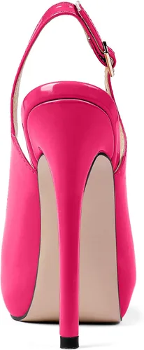 Vista 5 de YODEKS Zapatos de vestir de fiesta con plataforma y tacón alto para mujer