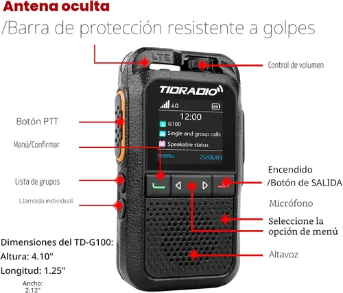 Vista 11 de TIDRADIO TD-G100 Rapid Unlimited Range 4G LTE PoC Walkie Talkies de largo alcance con tarjetas SIM, radios bidireccionales de 5000 millas a nivel