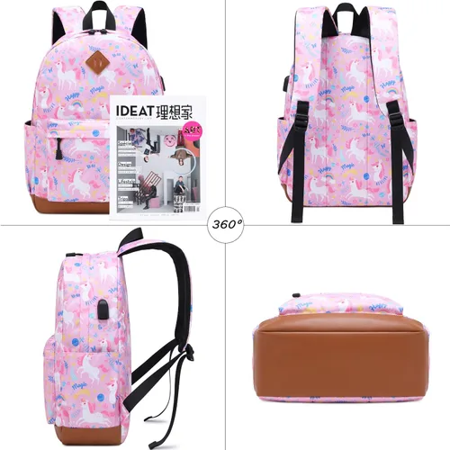 Vista 4 de Mochilas escolares para niñas, niños y adolescentes