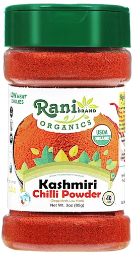 Vista 12 de Rani Kashmiri - Chile en polvo (Deggi Mirch, bajo calor) Especia india molida 25lbs (11.36kg) Caja a granel ~ 100% natural Sin sal Vegano Sin