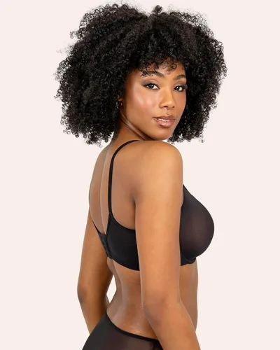 Vista 2 de Smart & Sexy Brasier de malla transparente para mujer