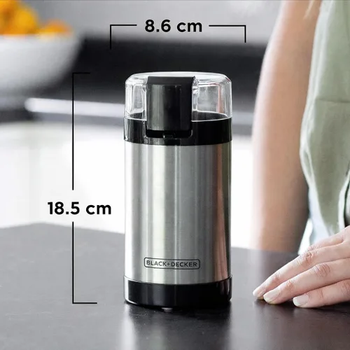 Vista 5 de BLACK+DECKER - Molinillo de café y especias de un solo toque con cuchillas de acero inoxidable
