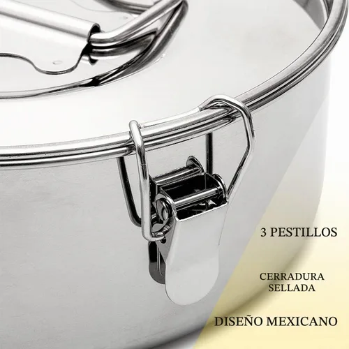 Vista 2 de Flanera - Molde para flan de acero inoxidable de 85 onzas, compatible con Instant Pot de 8 cuartos de galón, diseño mexicano Flanera Flan Maker