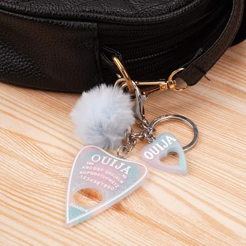 Vista 3 de SNcek Ouija Board - Lindos llaveros de resina con pompones para mujer