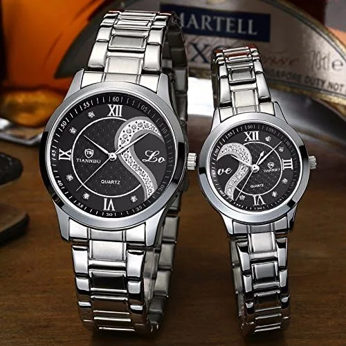 Vista 2 de Stainless Steel His and Hers Wrist Watches