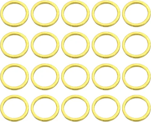 Vista 7 de uxcell Anillos de enlace redondos de bisel de círculo hueco de latón, conectores de joyería para pendientes, collares, fabricación de joyas