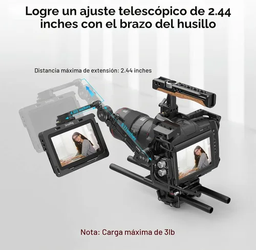 Vista 3 de SmallRig Montaje EVF ajustable con abrazadera NATO MD3507