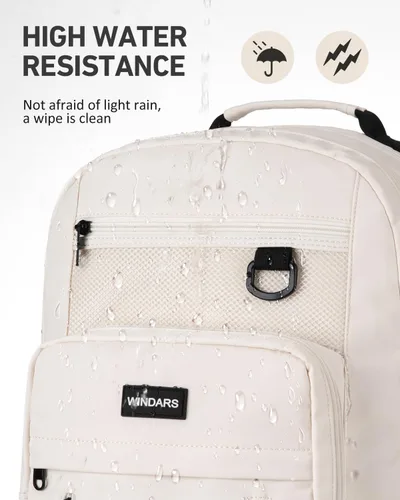 Vista 4 de Mochila escolar WINDARS para niñas y niños, linda mochila estética universitaria de 17.3 pulgadas para portátil, mochilas grandes casuales