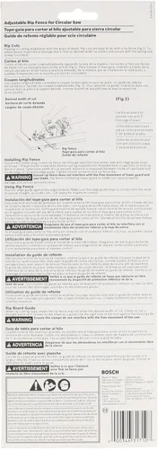 Vista 3 de BOSCH WD7RIP Worm Drive Rip Fence