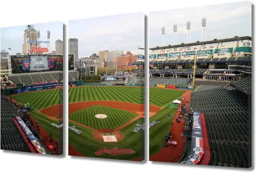 Vista 98 de TUMOVO Arte de pared en lienzo para estadio deportivo, arte de pared de campo Wrigley en Chicago, pinturas de Chicago, impresiones sobre lienzo