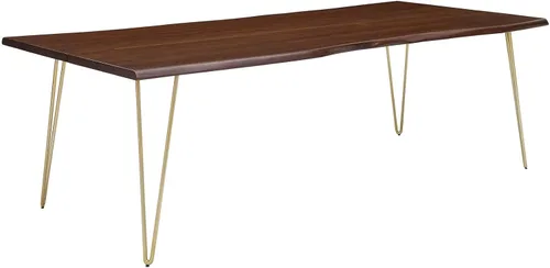 Vista 9 de Modway Ardor - Mesa de comedor rectangular de madera de acacia con borde vivo de 96 pulgadas en nogal negro Negro Nuez (Black Walnut)