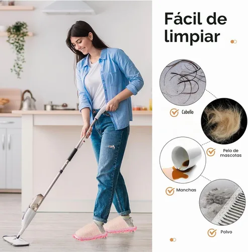 Vista 6 de Jecery 2 pares de pantuflas de microfibra para limpieza de suelos de chenilla, limpiadores de tabla base, herramientas de limpieza para el hogar