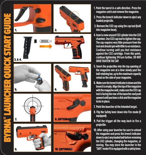 Vista 8 de Byrna SD [Autodefensa] Kinetic Launcher Ultimate Bundle - Lanzador de proyectiles cinético no letal, defensa del hogar y personal Orgullosamente