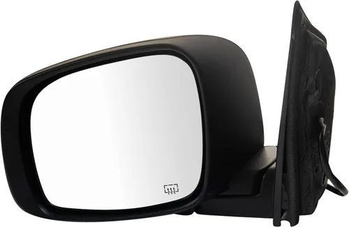 Vista 80 de TRQ Espejo plegable con calefacción eléctrica del lado del conductor con indicador de punto ciego pintura a juego negro liso compatible con Kia