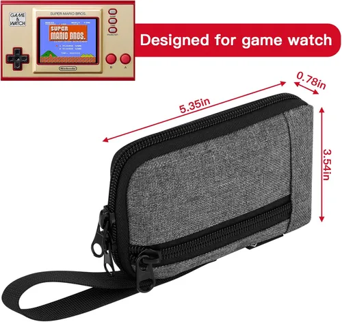 Vista 3 de CaSZLUTION Funda de transporte compatible con Nintendo Game Watch The Legend of Zelda bolsa organizadora de almacenamiento portátil para consolas