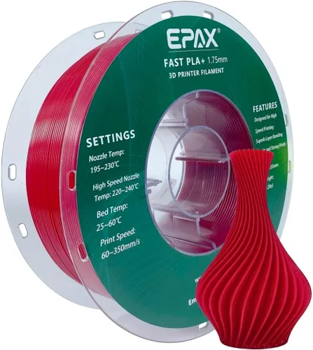 Vista 14 de EPAX High Speed PLA+ Filamento para Impresora 3D, Filamento de Impresión 3D de PLA Rápido, 1.75mm, Precisión Dimensional +/- 0.03 mm, Carrete de 1KG