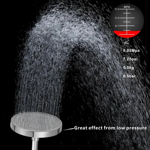Vista 2 de Voolan Cabezal de ducha de lluvia de alta presión, aspecto moderno de lujo, el reemplazo ajustable perfecto para el cabezal de ducha de tu baño