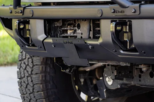 Vista 6 de Soporte de placa frontal DV8 para Ford Bronco 2021-2026 sin montaje de taladro Plate Mount for OEM Modular Steel Bumper, Relocation Holder Kit