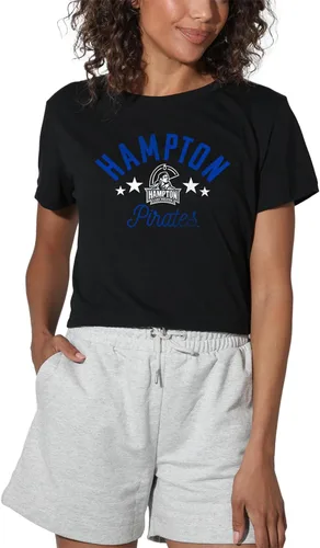 Vista 259 de Colección oficial de camisetas con diseño de mascota desgastada para mujer, color negro Grizzlies del estado de Adams