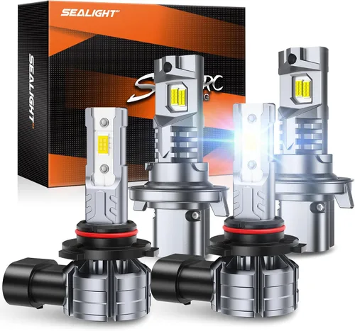 Vista 15 de SEALIGHT H3 Bombillas LED antiniebla, salida de 44000 lúmenes, 6000 K, blanco frío, bombilla LED H3, tamaño pequeño, para luces antiniebla, paquete